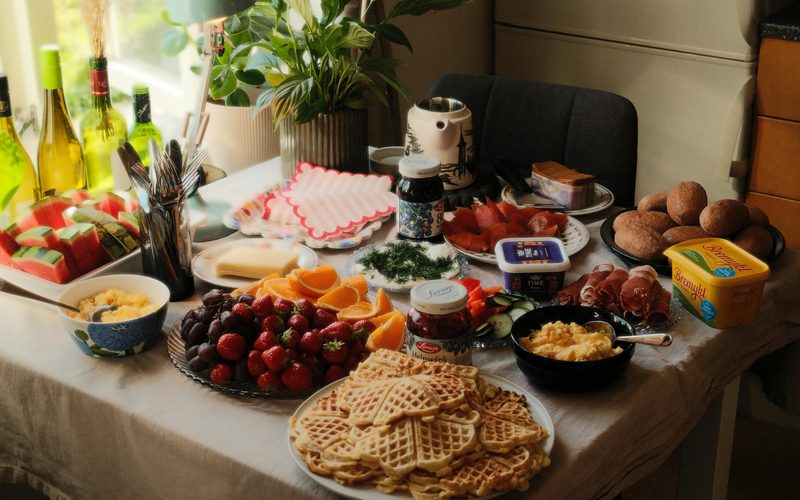 フードコートの食事